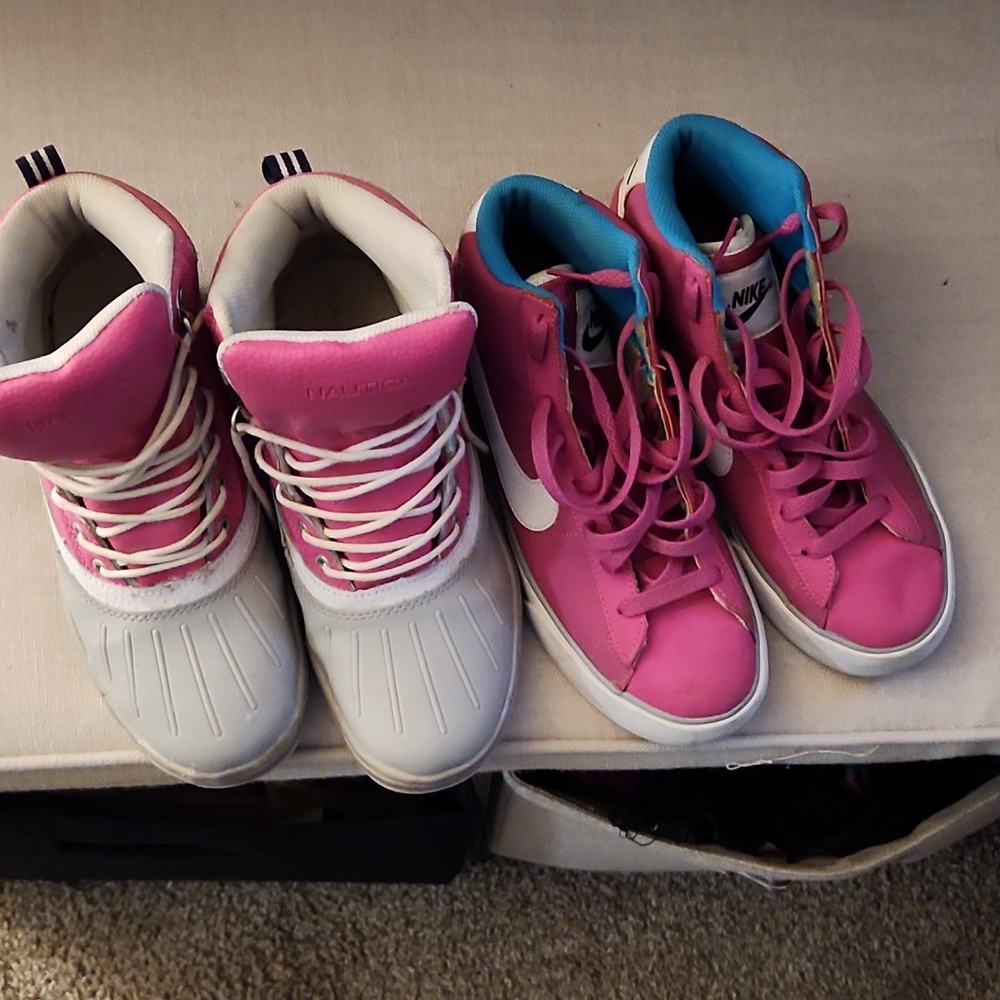 Nike shoes, nautica boots